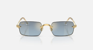 Ray-Ban RB3928 by A$AP Rocky 001/S2 arista goud, glazen in blauw met kleurverloop naar donkergrijs – vooraanzicht