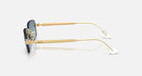 Ray-Ban RB3928 by A$AP Rocky 001/S2 arista goud, glazen in blauw met kleurverloop naar donkergrijs – zijaanzicht