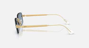 Ray-Ban RB3928 by A$AP Rocky 001/S2 arista goud, glazen in blauw met kleurverloop naar donkergrijs – zijaanzicht