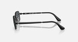 Ray-Ban RB3928 by A$AP Rocky 002/81 zwart, glazen in donkergrijs gepolariseerd – zijaanzicht