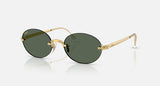 Ray-Ban RB3929 by A$AP Rocky 001/71 arista goud, glazen in donkergroen – schuin vooraanzicht