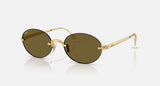 Ray-Ban RB3929 by A$AP Rocky 001/73 arista goud, glazen in donkerbruin – schuin vooraanzicht