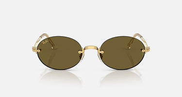 Ray-Ban RB3929 by A$AP Rocky 001/73 arista goud, glazen in donkerbruin – vooraanzicht