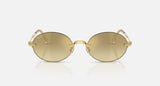 Ray-Ban RB3929 by A$AP Rocky 001/7I arista goud, glazen in bruin met kleurverloop en spiegelafwerking – vooraanzicht