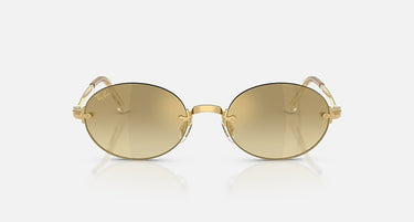 Ray-Ban RB3929 by A$AP Rocky 001/7I arista goud, glazen in bruin met kleurverloop en spiegelafwerking – vooraanzicht