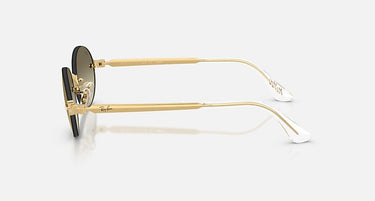 Ray-Ban RB3929 by A$AP Rocky 001/7I arista goud, glazen in bruin met kleurverloop en spiegelafwerking – zijaanzicht
