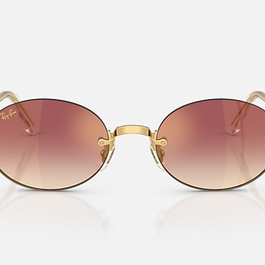 Ray-Ban RB3929 by A$AP Rocky 001/8H arista goud, glazen in helder met kleurverloop naar donkerviolet – vooraanzicht
