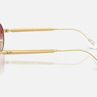Ray-Ban RB3929 by A$AP Rocky 001/8H arista goud, glazen in helder met kleurverloop naar donkerviolet – zijaanzicht