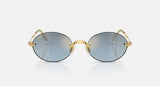 Ray-Ban RB3929 by A$AP Rocky 001/S2 arista goud, glazen in blauw met kleurverloop naar donkergrijs – vooraanzicht