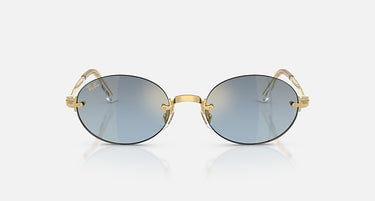 Ray-Ban RB3929 by A$AP Rocky 001/S2 arista goud, glazen in blauw met kleurverloop naar donkergrijs – vooraanzicht