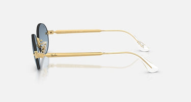 Ray-Ban RB3929 by A$AP Rocky 001/S2 arista goud, glazen in blauw met kleurverloop naar donkergrijs – zijaanzicht