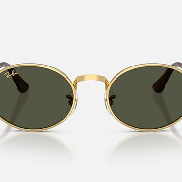 Ray-Ban RB3931 by A$AP Rocky 001/31 arista goud, glazen in groen – vooraanzicht