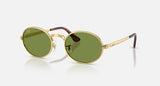 Ray-Ban RB3931 by A$AP Rocky 001/4E arista goud, glazen in groen – schuin vooraanzicht