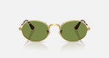 Ray-Ban RB3931 by A$AP Rocky 001/4E arista goud, glazen in groen – vooraanzicht