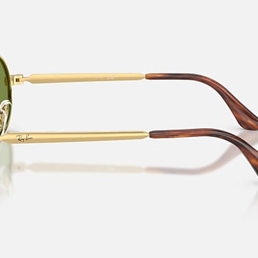 Ray-Ban RB3931 by A$AP Rocky 001/4E arista goud, glazen in groen – zijaanzicht