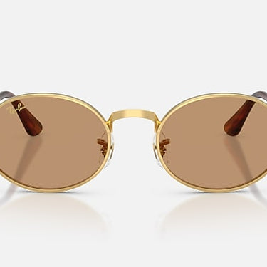 Ray-Ban RB3931 by A$AP Rocky 001/53 arista goud, glazen in bruin – vooraanzicht