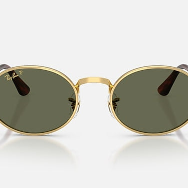 Ray-Ban RB3931 by A$AP Rocky 001/58 arista goud, glazen in groen gepolariseerd – vooraanzicht