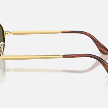 Ray-Ban RB3931 by A$AP Rocky 001/58 arista goud, glazen in groen gepolariseerd – zijaanzicht