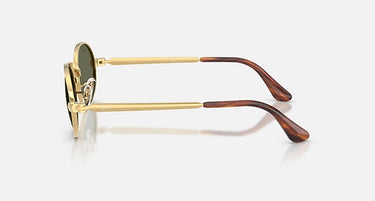 Ray-Ban RB3931 by A$AP Rocky 001/58 arista goud, glazen in groen gepolariseerd – zijaanzicht