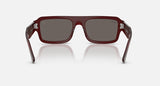 Ray-Ban RB4454M F710B1 Lewis Hamilton zonnebril transparant rood – achteraanzicht