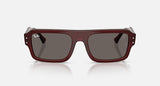 Ray-Ban RB4454M F710B1 Lewis Hamilton zonnebril transparant rood – vooraanzicht