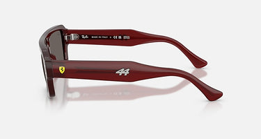 Ray-Ban RB4454M F710B1 Lewis Hamilton zonnebril transparant rood – zijaanzicht