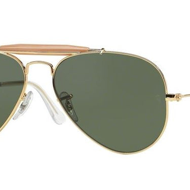 Ray-Ban Outdoorsman RB3407 001 Goud-Kristal Groen
