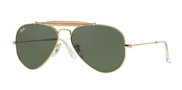 Ray-Ban Outdoorsman RB3407 001 Goud-Kristal Groen