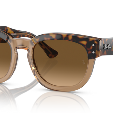 Ray-Ban RB0298S 1292M2 Mega Hawkeye havana op transparant bruin – schuin vooraanzicht