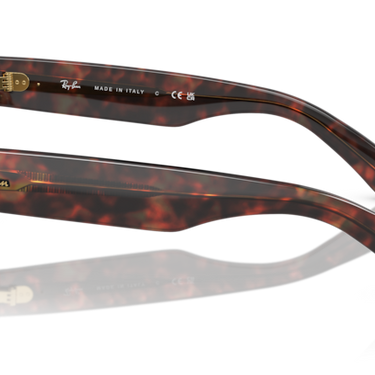 Ray-Ban RB0316S 990/31 Mega Clubmaster tortoise op goud – zijaanzicht