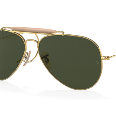 Ray-Ban Outdoorsman RB3030 L0216 arista goud – schuin vooraanzicht