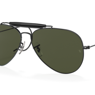 Ray-Ban Outdoorsman RB3030 L9500 zwart – schuin vooraanzicht
