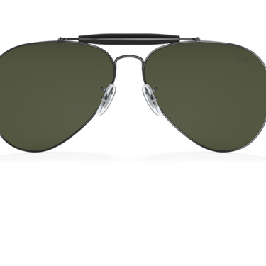 Ray-Ban Outdoorsman RB3030 L9500 zwart – achteraanzicht