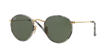 Ray-Ban Round Metal RB3447JM 171 Camouflage Grijs/Wit-Groen