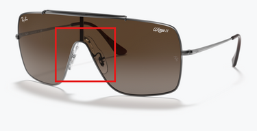 Doorlopende neuspads voor Ray-Ban RB3697 Wings 2
