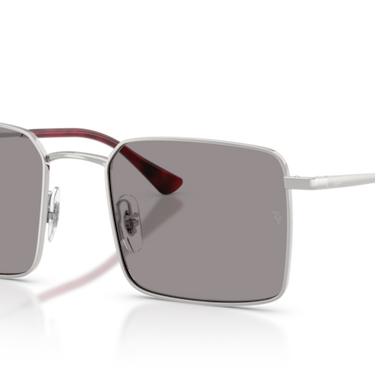 Ray-Ban RB3782 003/1 Idan zilver met grijs glazen – schuin vooraanzicht