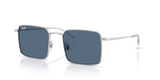 Ray-Ban RB3782 003/80 Idan zilver met donkerblauw glazen – schuin vooraanzicht