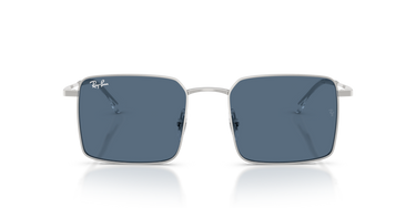 Ray-Ban RB3782 003/80 Idan zilver met donkerblauw glazen – vooraanzicht