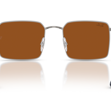 Ray-Ban RB3782 004/73 Idan staalgrijs met donkerbruin glazen – achteraanzicht