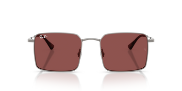 Ray-Ban RB3782 004/75 Idan staalgrijs met donkerpaars glazen – vooraanzicht