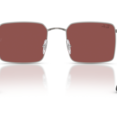 Ray-Ban RB3782 004/75 Idan staalgrijs met donkerpaars glazen – achteraanzicht