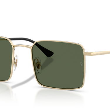 Ray-Ban RB3782 92139A Idan lichtgoud met donkergroen gepolariseerd glazen – schuin vooraanzicht
