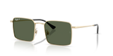 Ray-Ban RB3782 92139A Idan lichtgoud met donkergroen gepolariseerd glazen – schuin vooraanzicht