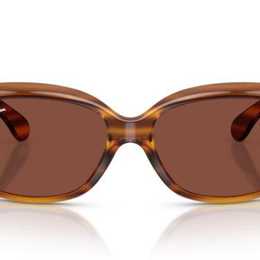 Ray-Ban RB4101 820/C5 Jackie Ohh glanzend rood havana gestreept – vooraanzicht
