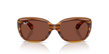 Ray-Ban RB4101 820/C5 Jackie Ohh glanzend rood havana gestreept – vooraanzicht