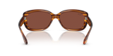 Ray-Ban RB4101 820/C5 Jackie Ohh glanzend rood havana gestreept – achteraanzicht