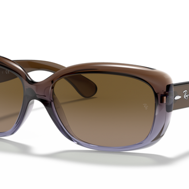 Ray-Ban RB4101 860/51 Jackie Ohh glanzend bruin – schuin vooraanzicht