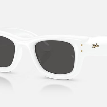 Ray-Ban RB4940 671/87 Wayfarer Puffer wit – schuin vooraanzicht