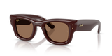 Ray-Ban RB4940 687773 Wayfarer Puffer donkerbruin – schuin vooraanzicht