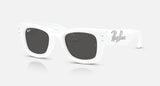 Ray-Ban RB4940B 686387 Wayfarer Puffer Crystal wit met strass – schuin vooraanzicht